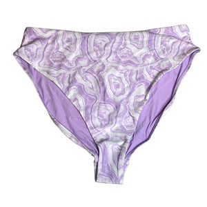 Topshop Purple Marbled High Waist Bikini Bottoms NWT Size 10